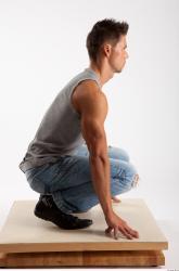 Whole Body Man Other White Casual Athletic Male Studio Poses